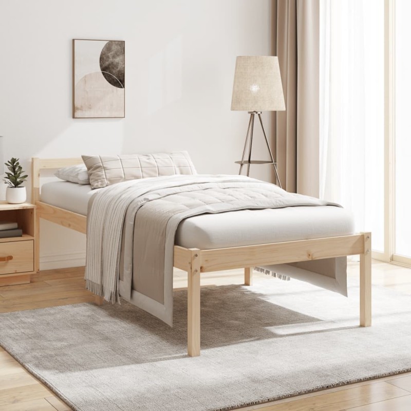 vidaXL Cama para personas mayores madera maciza de pino 90x200 cm vidaXL Cama para personas mayores madera maciza de pino 90x200 cm