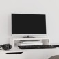 vidaXL Soporte de monitor madera maciza de pino blanco 50x27x10 cm