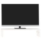 vidaXL Soporte de monitor madera maciza de pino blanco 50x27x10 cm