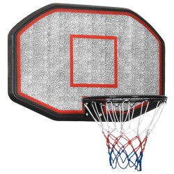 vidaXL Tablero de baloncesto polietileno negro 109x71x3 cm