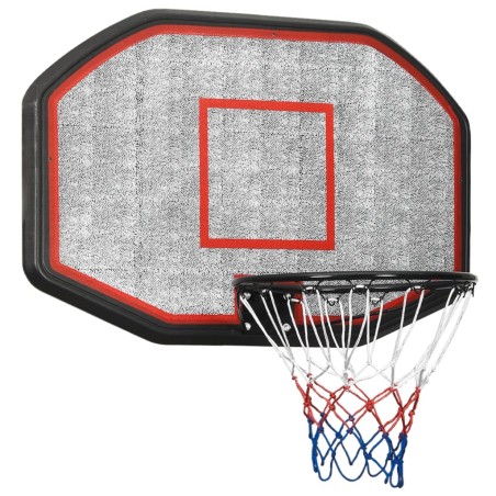 vidaXL Tablero de baloncesto polietileno negro 109x71x3 cm