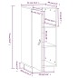 vidaXL Aparador de madera maciza de pino 34x40x75 cm