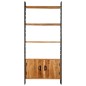 vidaXL Estantería de 4 niveles madera de mango rugosa 80x30x180 cm vidaXL Estantería de 4 niveles madera de mango rugosa 80x30x180 cm