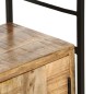 vidaXL Estantería de 4 niveles madera de mango rugosa 80x30x180 cm vidaXL Estantería de 4 niveles madera de mango rugosa 80x30x180 cm