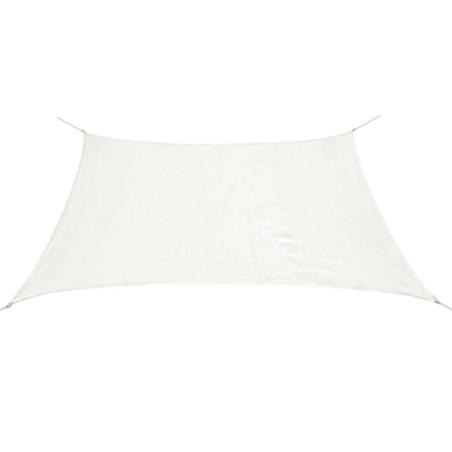 vidaXL Toldo de vela rectangular HDPE 4x6 m blanco