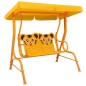 vidaXL Banco balancín para niños tela amarillo 115x75x110 cm vidaXL Banco balancín para niños tela amarillo 115x75x110 cm