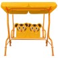 vidaXL Banco balancín para niños tela amarillo 115x75x110 cm vidaXL Banco balancín para niños tela amarillo 115x75x110 cm