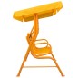 vidaXL Banco balancín para niños tela amarillo 115x75x110 cm vidaXL Banco balancín para niños tela amarillo 115x75x110 cm