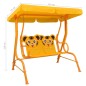 vidaXL Banco balancín para niños tela amarillo 115x75x110 cm vidaXL Banco balancín para niños tela amarillo 115x75x110 cm