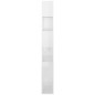 vidaXL Librería separador contrachapada blanco brillante 80x24x186 cm