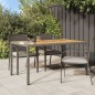 vidaXL Mesa de jardín ratán sintético madera acacia gris 150x90x75 cm vidaXL Mesa de jardín ratán sintético madera acacia gris 150x90x75 cm