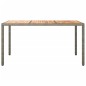 vidaXL Mesa de jardín ratán sintético madera acacia gris 150x90x75 cm vidaXL Mesa de jardín ratán sintético madera acacia gris 150x90x75 cm