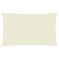 vidaXL Toldo de vela crema HDPE 160 g/m² 3,5x5 m 