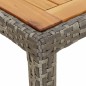 vidaXL Mesa de jardín ratán sintético madera acacia gris 150x90x75 cm vidaXL Mesa de jardín ratán sintético madera acacia gris 150x90x75 cm
