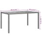 vidaXL Mesa de jardín ratán sintético madera acacia gris 150x90x75 cm vidaXL Mesa de jardín ratán sintético madera acacia gris 150x90x75 cm