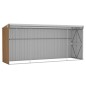 vidaXL Cobertizo jardín pared acero galvanizado marrón 118x382x178 cm
