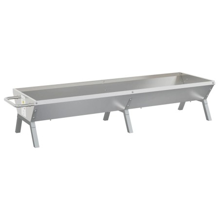vidaXL Bandeja para barbacoa acero inoxidable plateado 158x42x31 cm