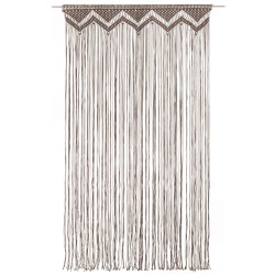 vidaXL Cortina de macramé algodón gris taupé 140x240 cm