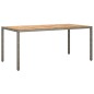 vidaXL Mesa de jardín madera acacia ratán sintético gris 190x90x75 cm vidaXL Mesa de jardín madera acacia ratán sintético gris 190x90x75 cm