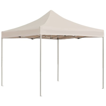 vidaXL Carpa plegable profesional de aluminio crema 3x3 m