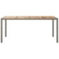 vidaXL Mesa de jardín madera acacia ratán sintético gris 190x90x75 cm vidaXL Mesa de jardín madera acacia ratán sintético gris 190x90x75 cm