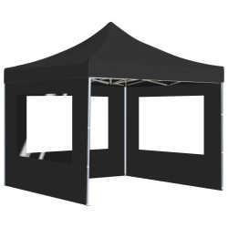 vidaXL Carpa plegable profesional con paredes aluminio antracita 3x3 m