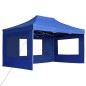vidaXL Carpa plegable profesional con paredes aluminio azul 4,5x3 m