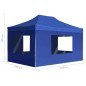 vidaXL Carpa plegable profesional con paredes aluminio azul 4,5x3 m