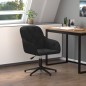 vidaXL Silla de oficina giratoria de terciopelo negro vidaXL Silla de oficina giratoria de terciopelo negro