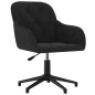 vidaXL Silla de oficina giratoria de terciopelo negro vidaXL Silla de oficina giratoria de terciopelo negro