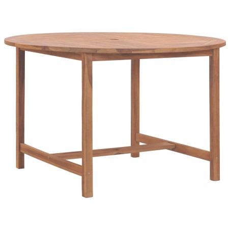 vidaXL Mesa de comedor de jardín madera maciza de teca Ø110x75 cm 