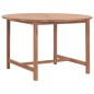 vidaXL Mesa de comedor de jardín madera maciza de teca Ø110x75 cm vidaXL Mesa de comedor de jardín madera maciza de teca Ø110x75 cm
