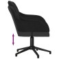 vidaXL Silla de oficina giratoria de terciopelo negro vidaXL Silla de oficina giratoria de terciopelo negro