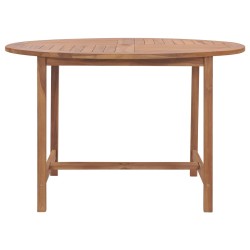 vidaXL Mesa de comedor de jardín madera maciza de teca Ø110x75 cm 