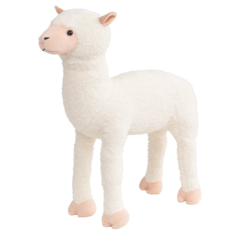 vidaXL Alpaca de peluche de pie blanca XXL vidaXL Alpaca de peluche de pie blanca XXL