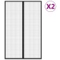 vidaXL Mosquiteras para puerta bloque magnético 2 uds negro 220x130 cm