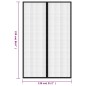 vidaXL Mosquiteras para puerta bloque magnético 2 uds negro 220x130 cm