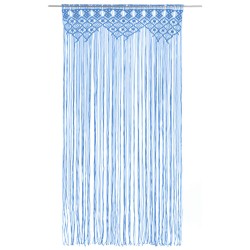 vidaXL Cortina de macramé algodón azul 140x240 cm