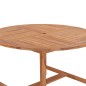 vidaXL Mesa de comedor de jardín madera maciza de teca Ø110x75 cm vidaXL Mesa de comedor de jardín madera maciza de teca Ø110x75 cm