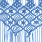 vidaXL Cortina de macramé algodón azul 140x240 cm vidaXL Cortina de macramé algodón azul 140x240 cm