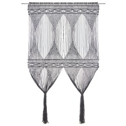 vidaXL Cortina de macramé algodón gris antracita 140x240 cm