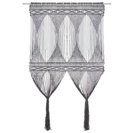 vidaXL Cortina de macramé algodón gris antracita 140x240 cm
