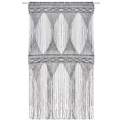vidaXL Cortina de macramé algodón gris antracita 140x240 cm