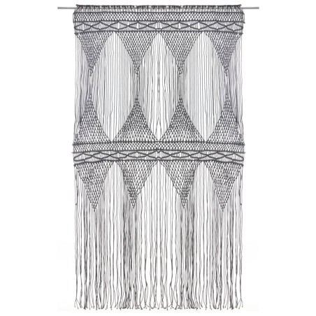 vidaXL Cortina de macramé algodón gris antracita 140x240 cm