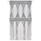 vidaXL Cortina de macramé algodón gris antracita 140x240 cm