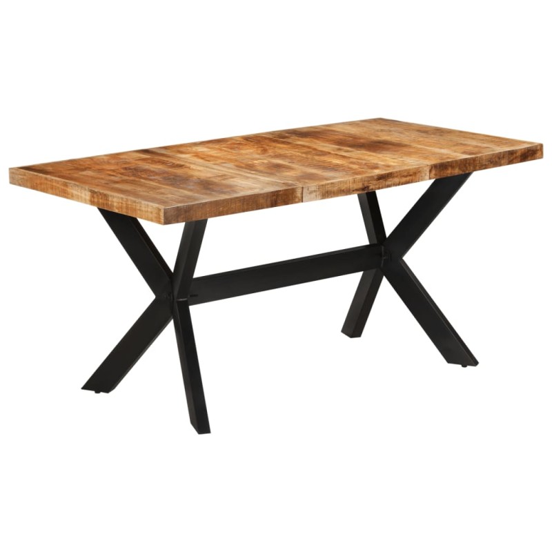vidaXL Mesa de comedor madera maciza de mango sin tratar 160x80x75 cm vidaXL Mesa de comedor madera maciza de mango sin tratar 160x80x75 cm