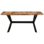 vidaXL Mesa de comedor madera maciza de mango sin tratar 160x80x75 cm vidaXL Mesa de comedor madera maciza de mango sin tratar 160x80x75 cm