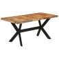 vidaXL Mesa de comedor madera maciza de mango sin tratar 160x80x75 cm vidaXL Mesa de comedor madera maciza de mango sin tratar 160x80x75 cm