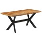 vidaXL Mesa de comedor madera maciza de mango sin tratar 160x80x75 cm vidaXL Mesa de comedor madera maciza de mango sin tratar 160x80x75 cm