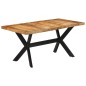 vidaXL Mesa de comedor madera maciza de mango sin tratar 160x80x75 cm vidaXL Mesa de comedor madera maciza de mango sin tratar 160x80x75 cm